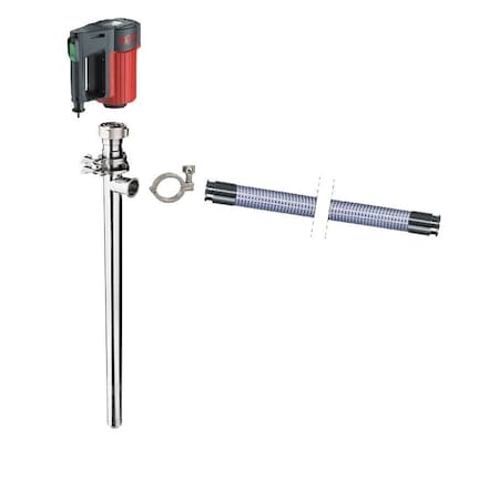 Flux Pumps Drum Pump Tube, Stainless Steel, 39in Long, Motor 120V, 60Hz, 1ph 800 Watts Power 24-ZORO0323